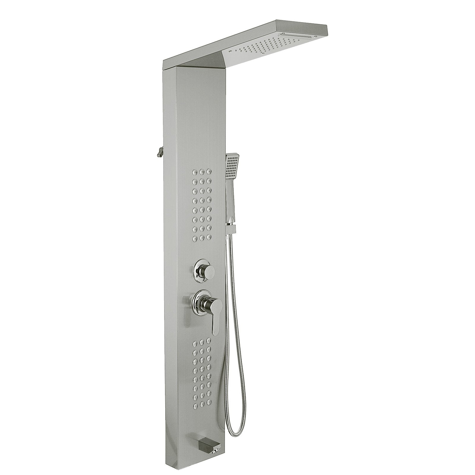 Multi-function Shower Panel Tower System With Spout Rainfall Waterfall Massage