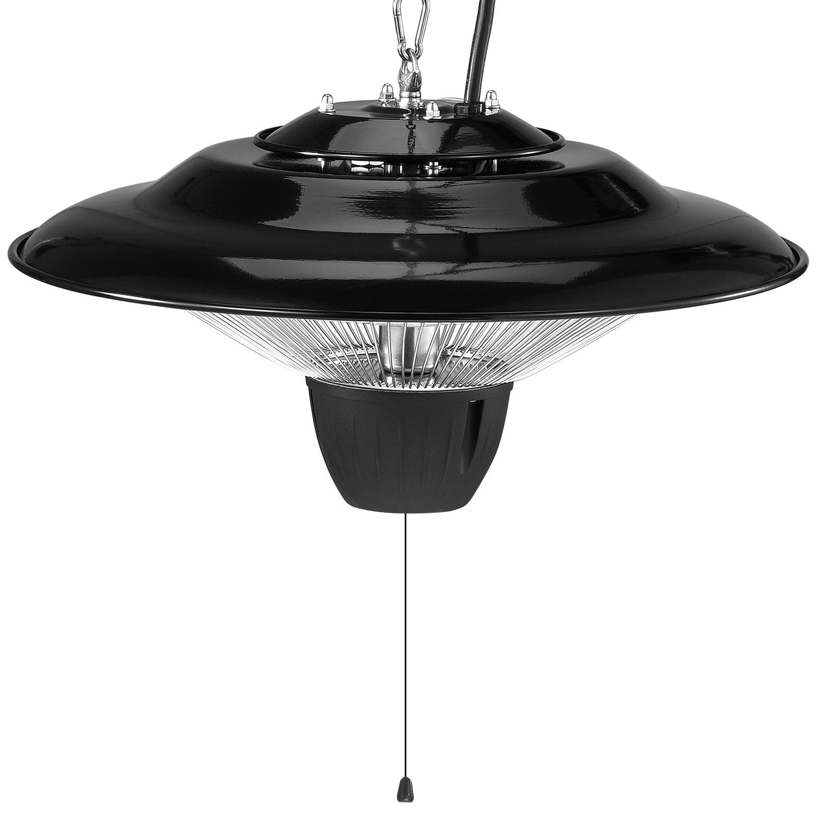 VEVOR Hanging Patio Heater, 1500W Outdoor/Indoor Electric Space Infrared Heater, IP34 Protection Ceiling Heater with 23.6 inch Pull Cord & 20 inch Adjustable Chain, for Porch,Patio,Dining Room,Studio