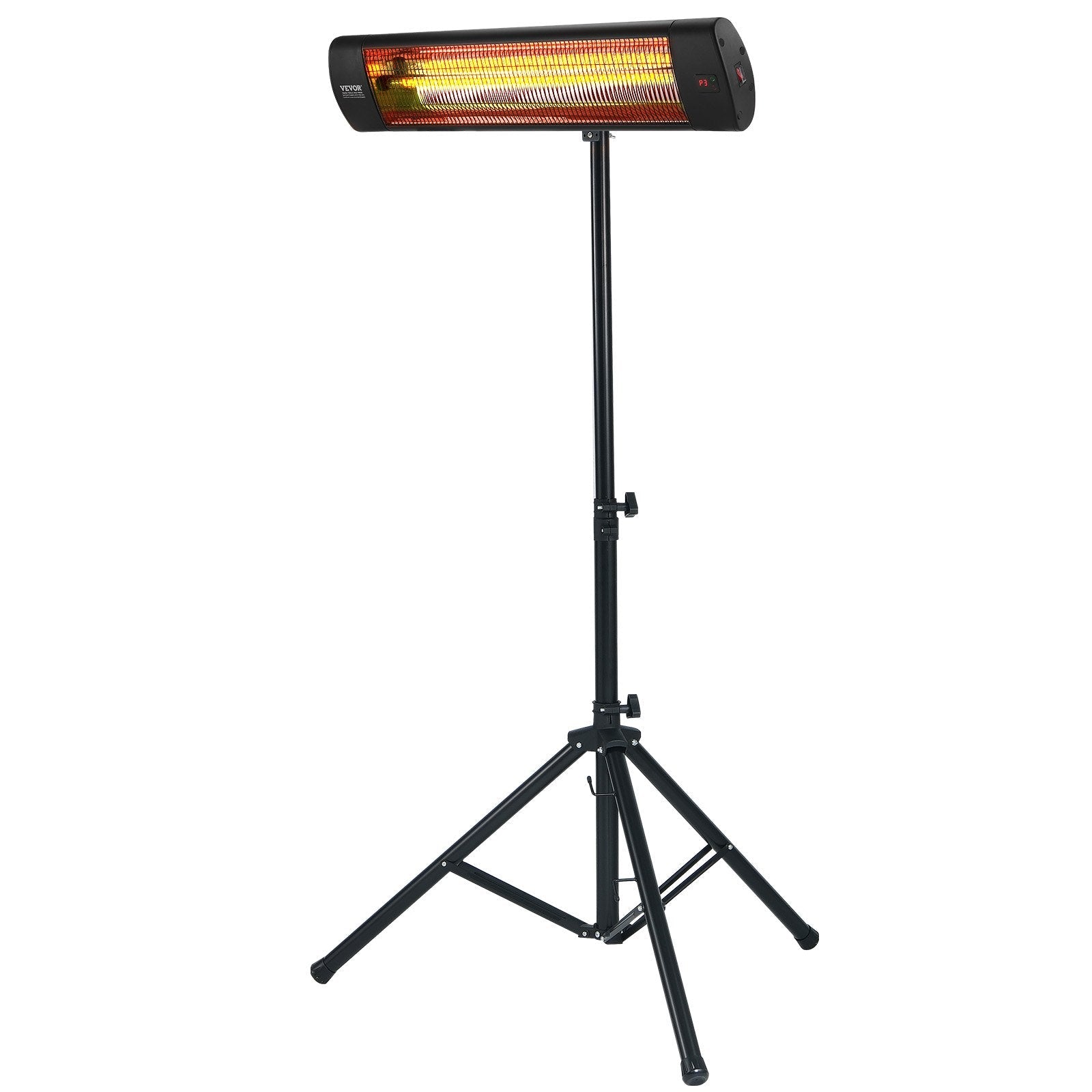 VEVOR Infrared Heater 1500W Electric Space Heater Remote Control 3 Speeds 34in
