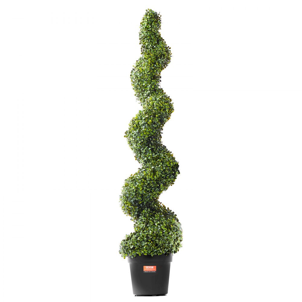VEVOR 2 Pack 5' Artificial Boxwood Topiary Tree Faux Plant UV Decor In/Outdoor