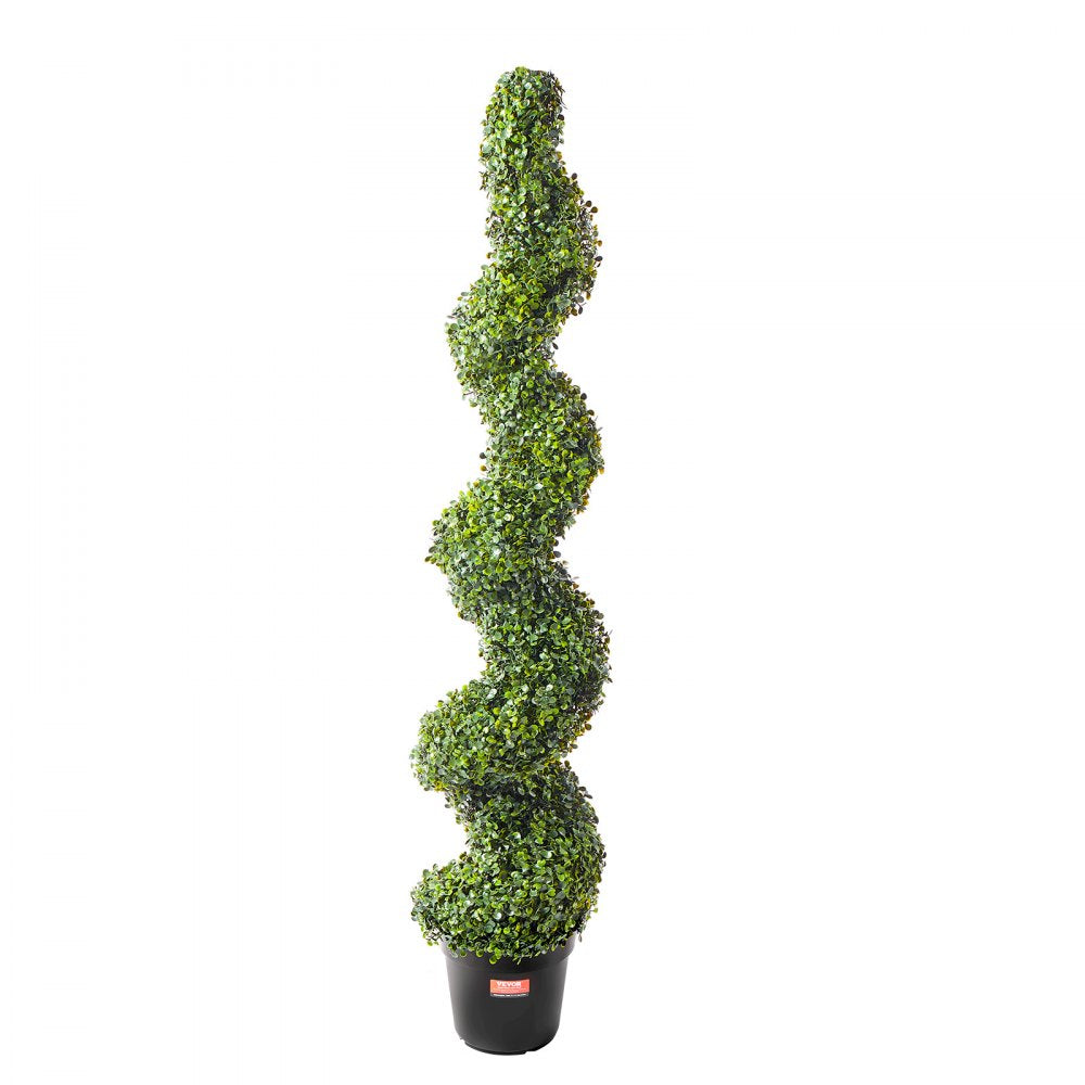 VEVOR 2 Pack 5' Artificial Boxwood Topiary Tree Faux Plant UV Decor In/Outdoor