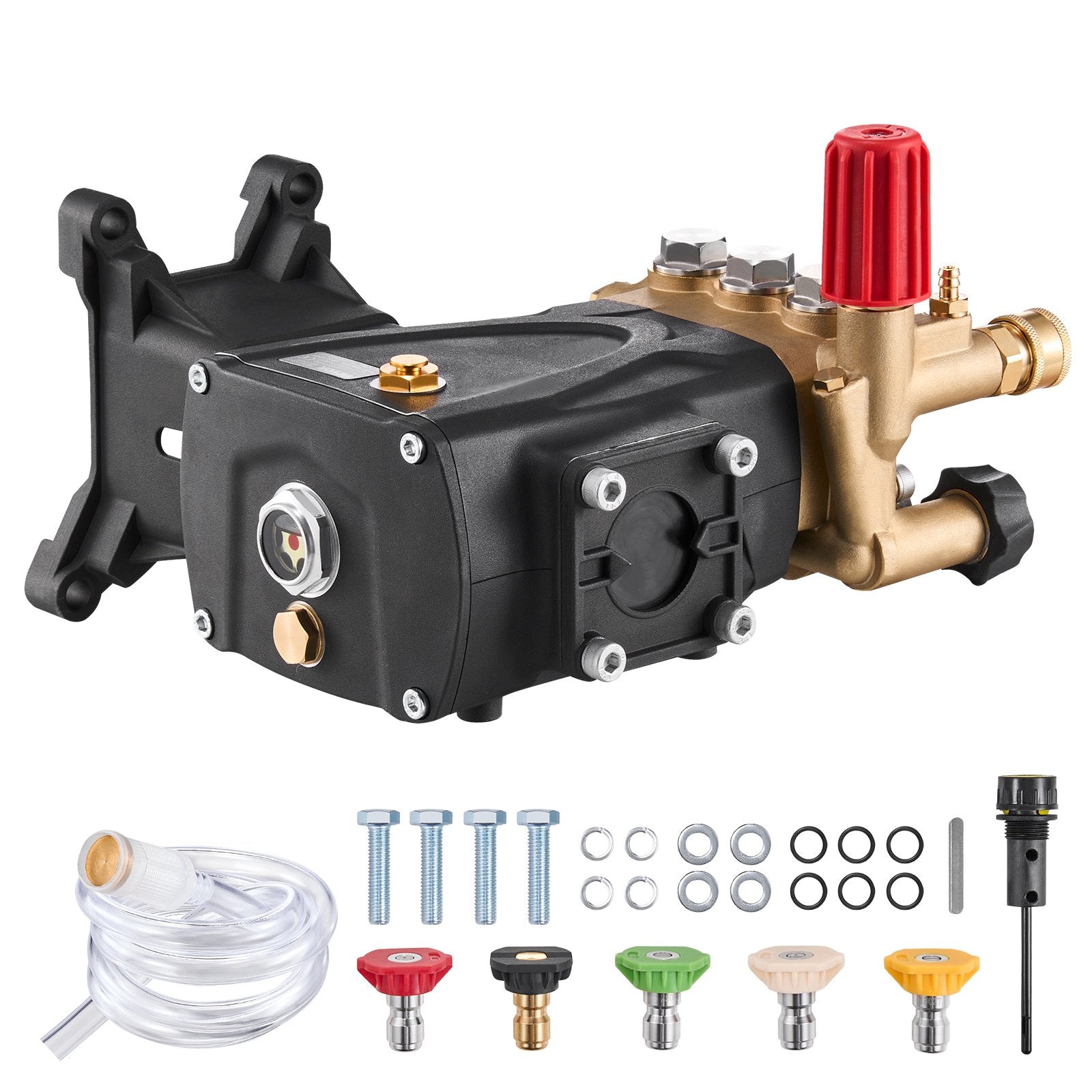VEVOR Pressure Washer Pump 1" Shaft Horizontal Triplex Plunger 4000 PSI 4.0GPM