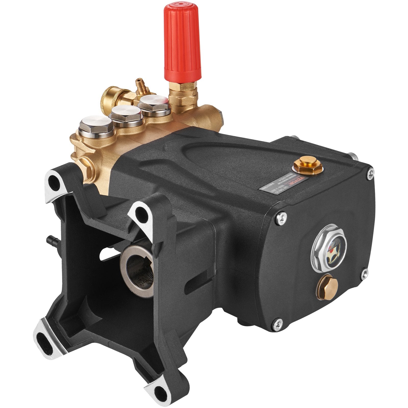 VEVOR Pressure Washer Pump, 1" Shaft Horizontal Triplex Plunger, 4400 PSI, 4 GPM Flow, Replacement Power Washer Pumps Kit, Parts Washer Pump, Compatible with Simpson MorFlex Models 40224, 40225, 40226