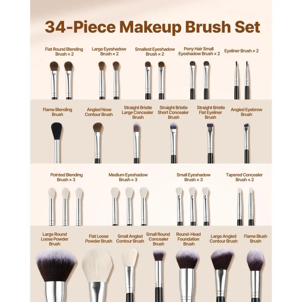 Professional Makeup Brush Sets – 3 Variants Available