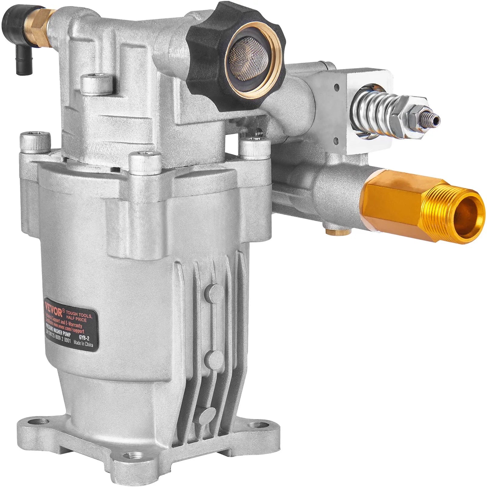 VEVOR Pressure Washer Pump, 3/4" Shaft Horizontal, 3400 PSI, 2.5 GPM, Replacement Power Washer Pumps Kit, Parts Washer Pump, Compatible with Honda, Simpson, RYOBI, Briggs & Stratton, Subaru, Craftsman