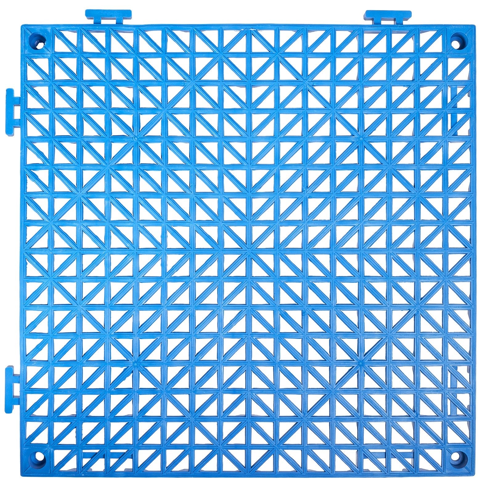 VEVOR Modular Interlocking Cushion, 50 Pack 12" x 12" Splicing Drainage Mats, Soft PVC Interlocking Drainage Floor Tiles, Non-Slip Drainage Holes for Restroom, Bathroom, Kitchen, Pool, Wet Areas, Blue