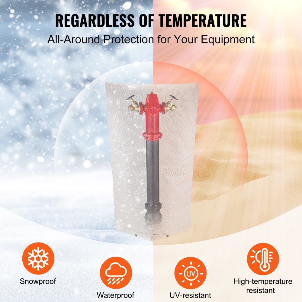 VEVOR Well Head Pump Cover 34x20 in Pipe Insulation Cover Sprinkler for Outside