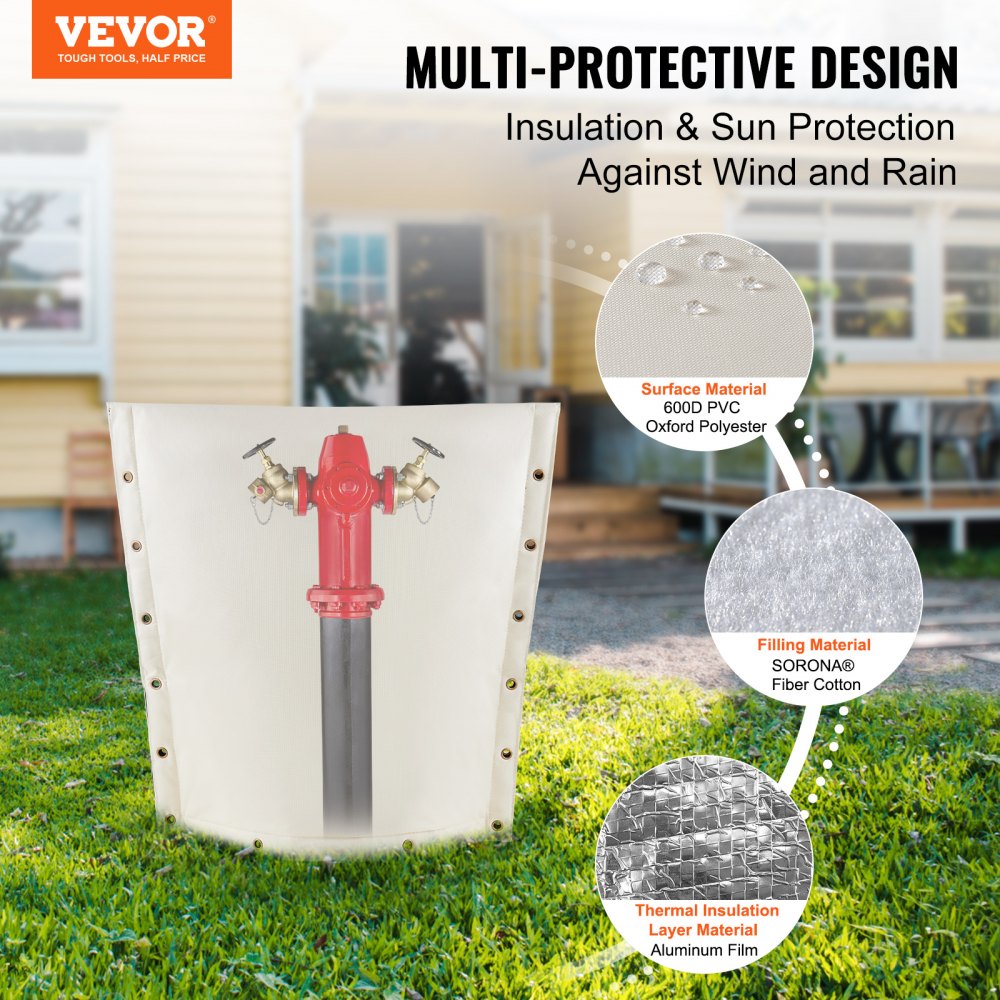 VEVOR Well Head Pump Cover 24x24 in Pipe Insulation Cover Sprinkler for Outside