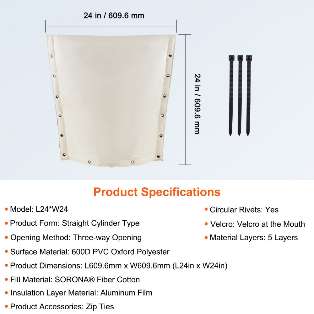 VEVOR Well Head Pump Cover 24x24 in Pipe Insulation Cover Sprinkler for Outside