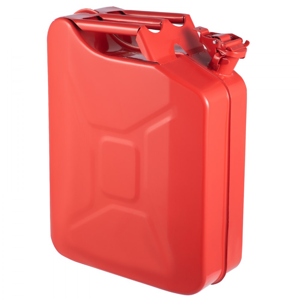 VEVOR Fuel Can, 5.3 Gallon / 20 L Portable Gas Can with Flexible Spout System, Rustproof ? Heat-resistant Steel Fuel Tank for Cars Trucks Equipment, Red
