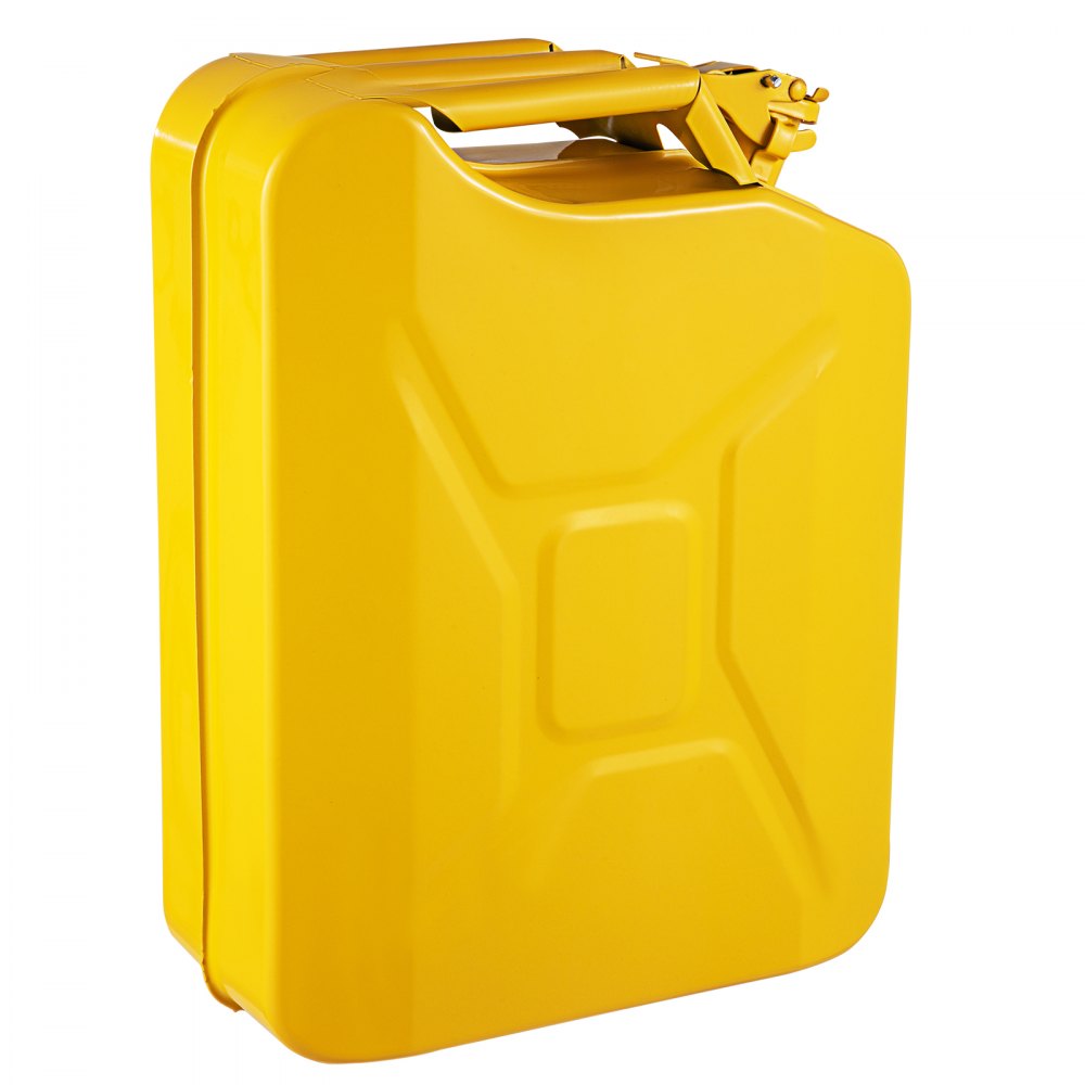 VEVOR Jerry Fuel Can, 5.3 Gallon / 20 L Portable Jerry Gas Can with Flexible Spout System, Rustproof ? Heat-resistant Steel Fuel Tank for Cars Trucks Equipment, Yellow