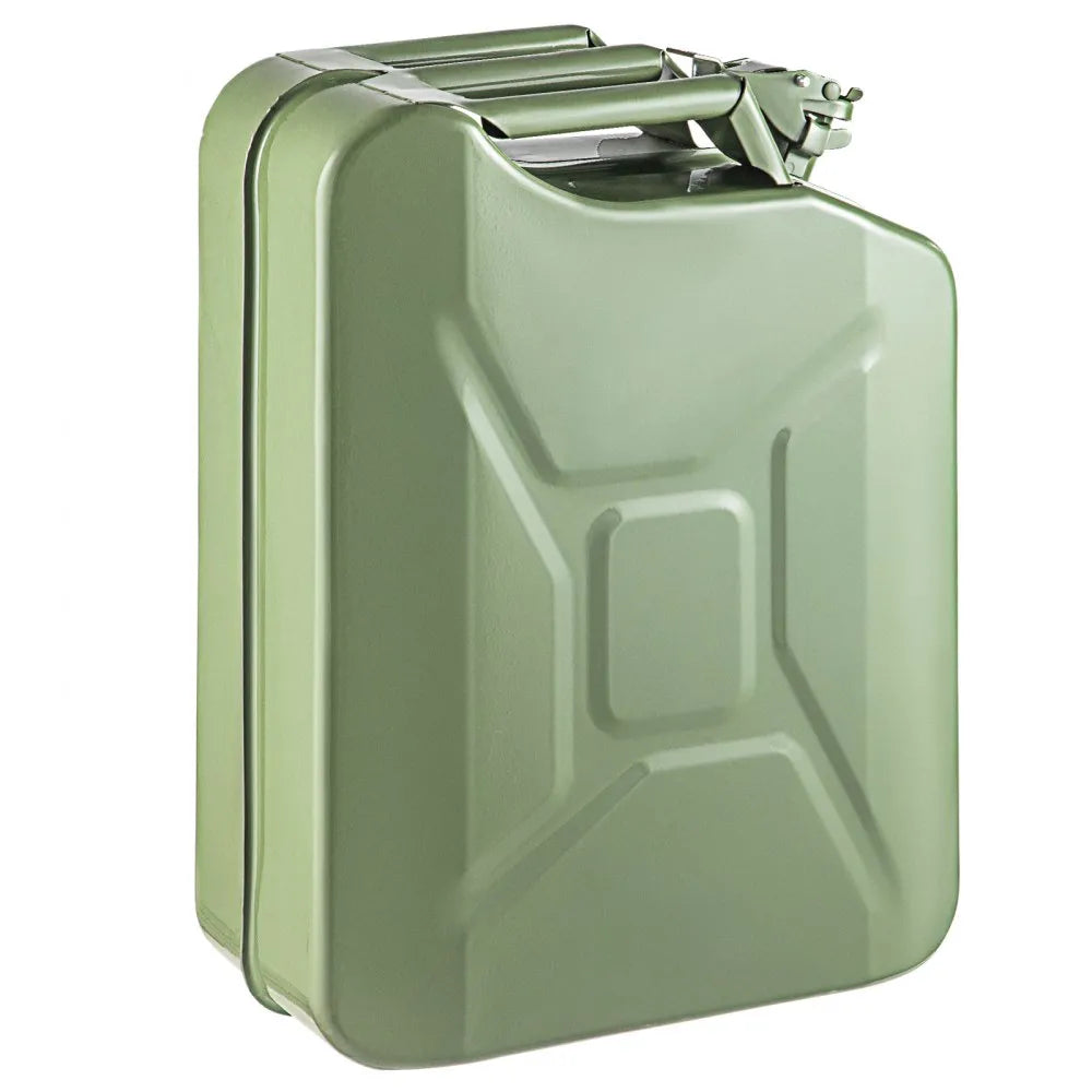 VEVOR Fuel Can, 5.3 Gallon / 20 L Portable Gas Can with Flexible Spout System, Rustproof & Heat-resistant Steel Fuel Tank for Cars Trucks Equipment, Green