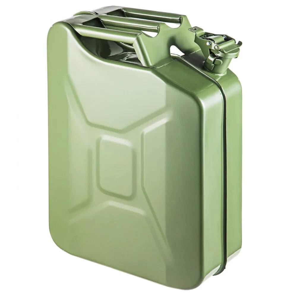 VEVOR Fuel Can, 5.3 Gallon / 20 L Portable Gas Can with Flexible Spout System, Rustproof & Heat-resistant Steel Fuel Tank for Cars Trucks Equipment, Green