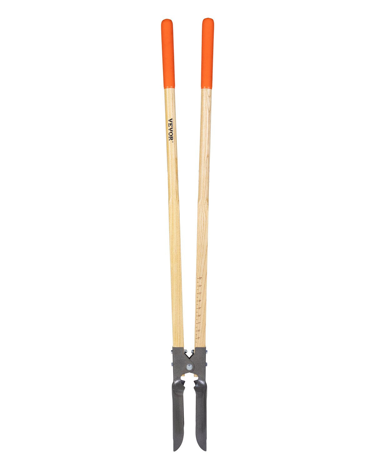 VEVOR Post Hole Digger with Wood Handle and Scale Markings 57.5" Hole Digger