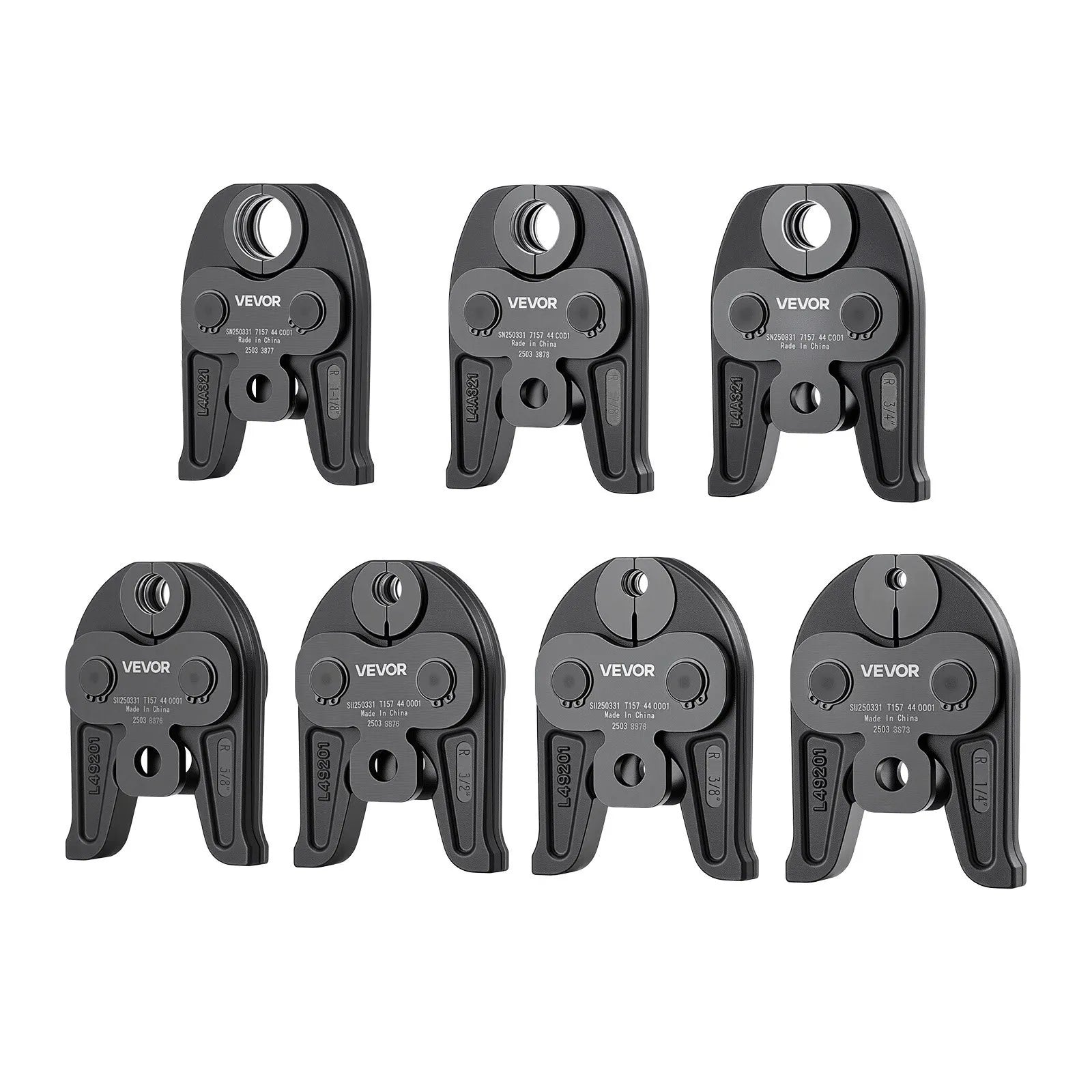 VEVOR RLS Press Jaws 7PCS Pressing Jaws 1/4" to 1-1/8" for Standard Press Tools