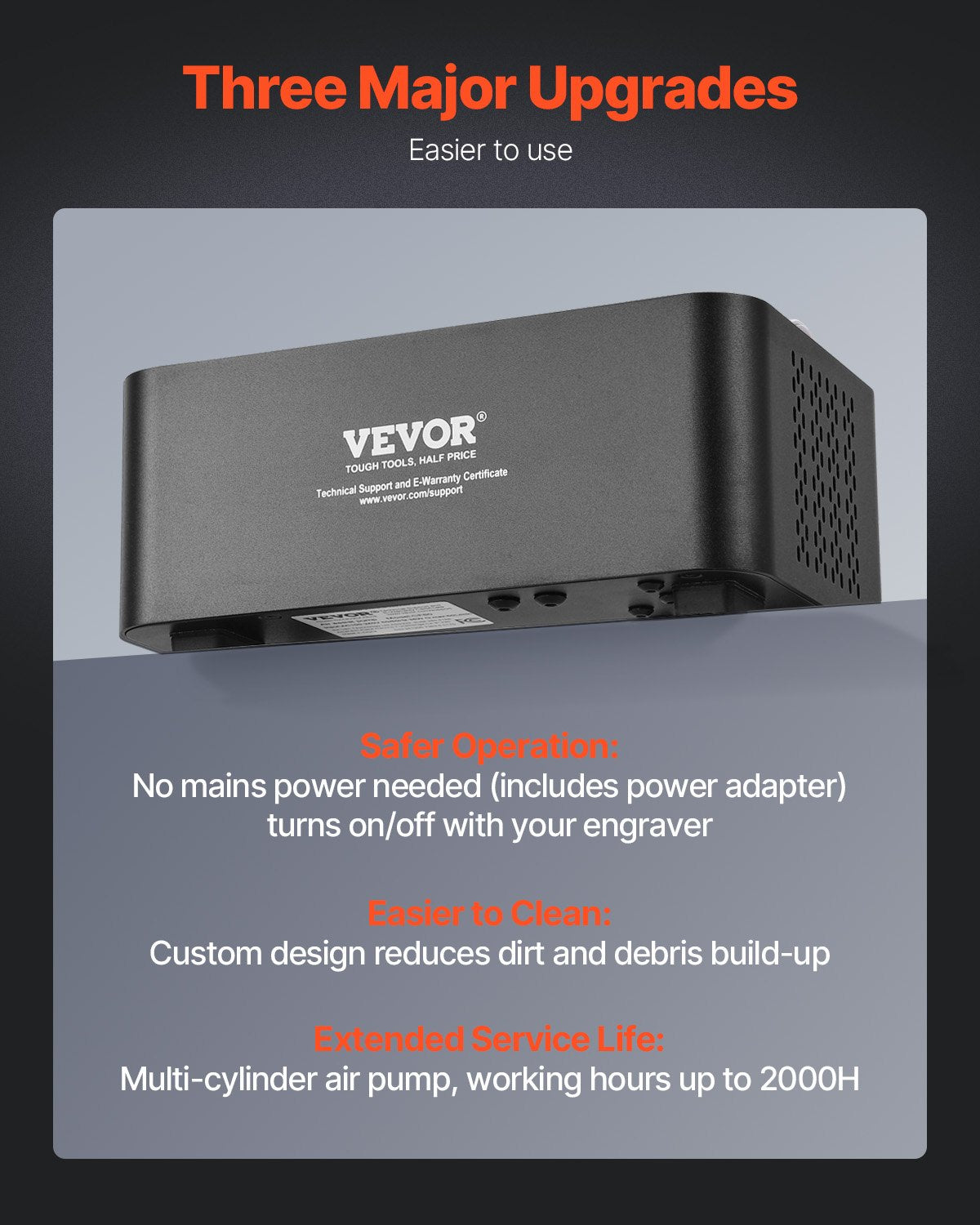 VEVOR Air Assist Adjustable 50 L/min Air Pump for Laser Engraver Cutter ? 20W