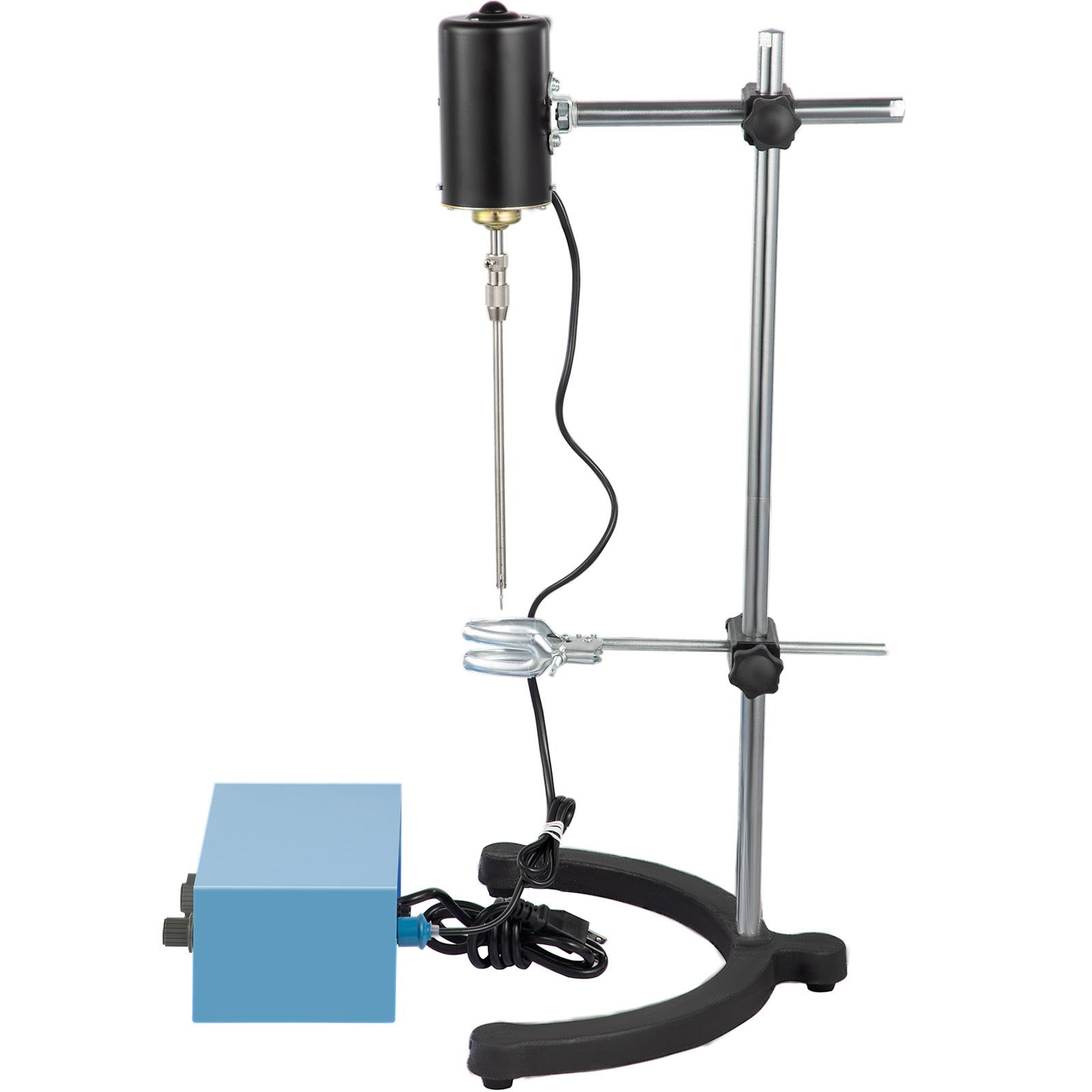 VEVOR Electric Overhead Stirrer Mixer 0-2000 RPM Overhead Stirrer Mixer 100W Overhead Stirrer 0-120 Minutes for Lab Mechanical Mixer