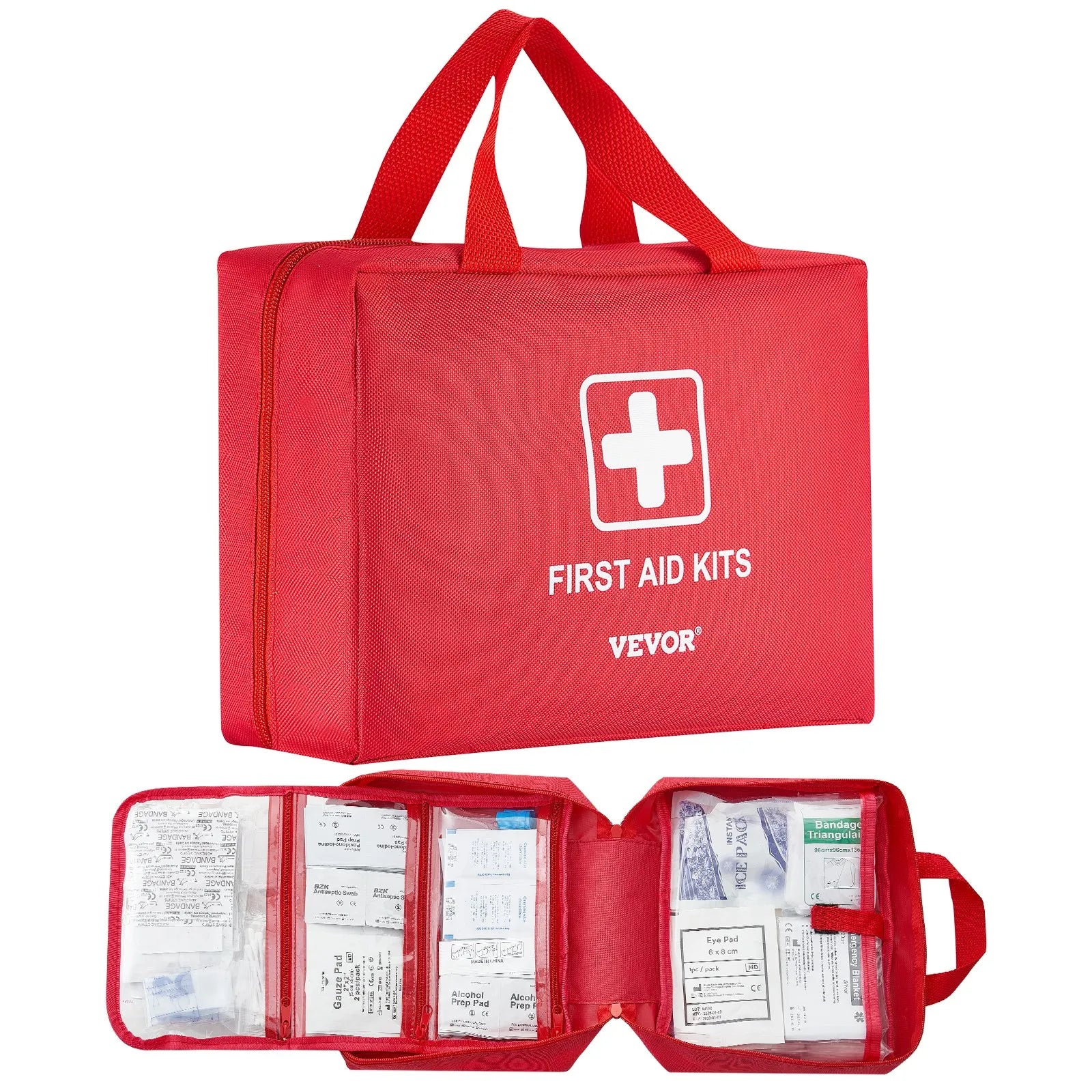 VEVOR First Aid Kit 420 Pieces Large Survival Bag Emergency Medical Supplies