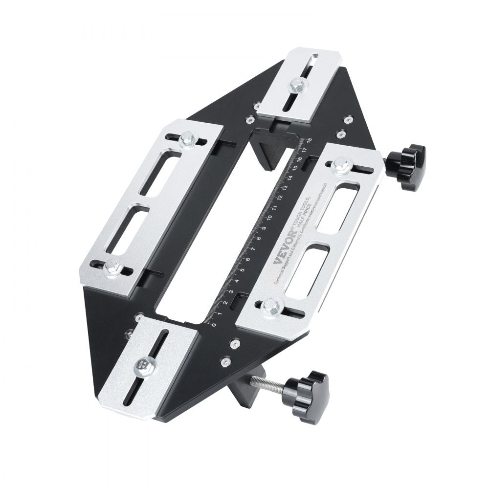 VEVOR Door Hinge Jig, Aluminum Alloy Woodworking Hole Opener, Flexible Wooden Door Hinge Hole Guide, Slotting Locator, Hinge Template Jig for Door Hinge Groove and Door Lock Installation