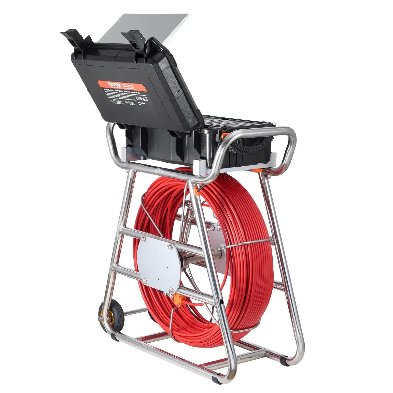 VEVOR Sewer Camera 328 ft/100m Self-Leveling Drain Camera with 10.1" Touchscreen