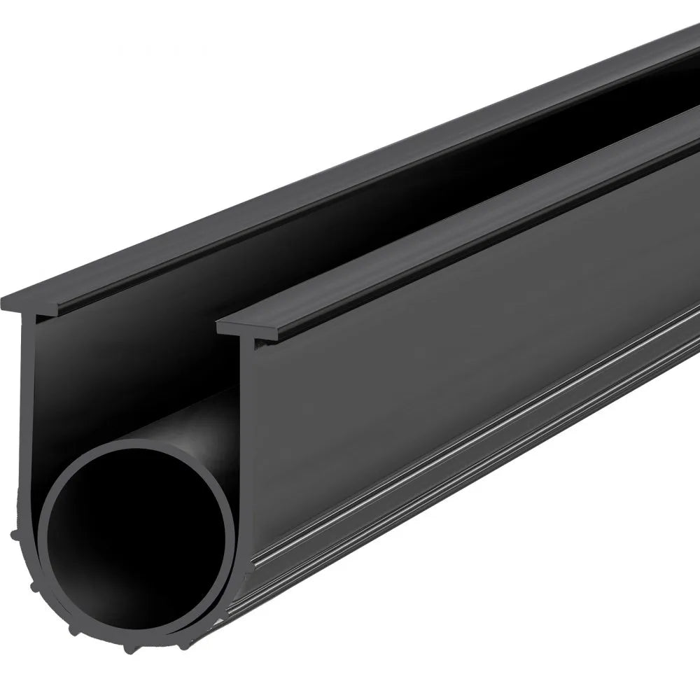 VEVOR Garage Door Seals Bottom Rubber, U Shape +O Ring Combination Garage Door Bottom Weather Seal, 16ft Weatherproofing Garage Door Seal, 5/16 inch T-ends and 3 3/4 inch Width, for Doors, Black