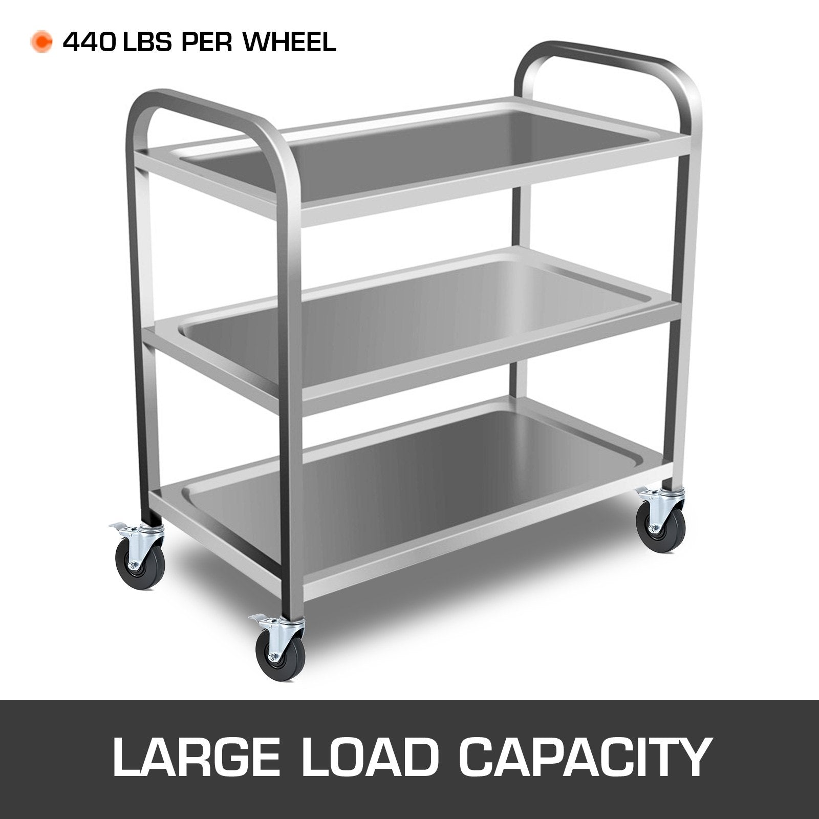 VEVOR 4 Pack 5 Inch Iron Core Polyurethane Swivel Caster with Dual Locking Brake Adjustable Legs 440 LBS Capacity per Wheel