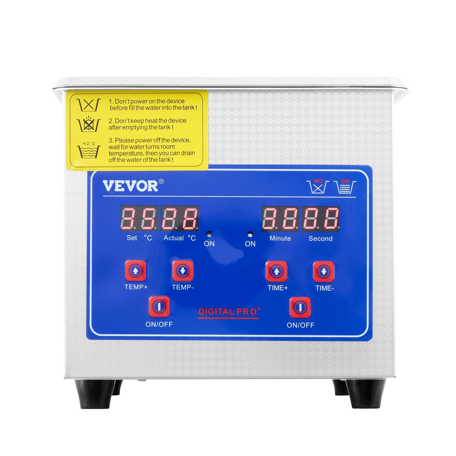 VEVOR Ultrasonic Cleaner 1.3L Professional Ultrasonic Cleaner with Digital Timer 40kHz Excellent Ultrasonic Cleaning Machine 110V for Jewelry Watch Ring Coin Diamond Eyeglasses Small Parts Cleaning