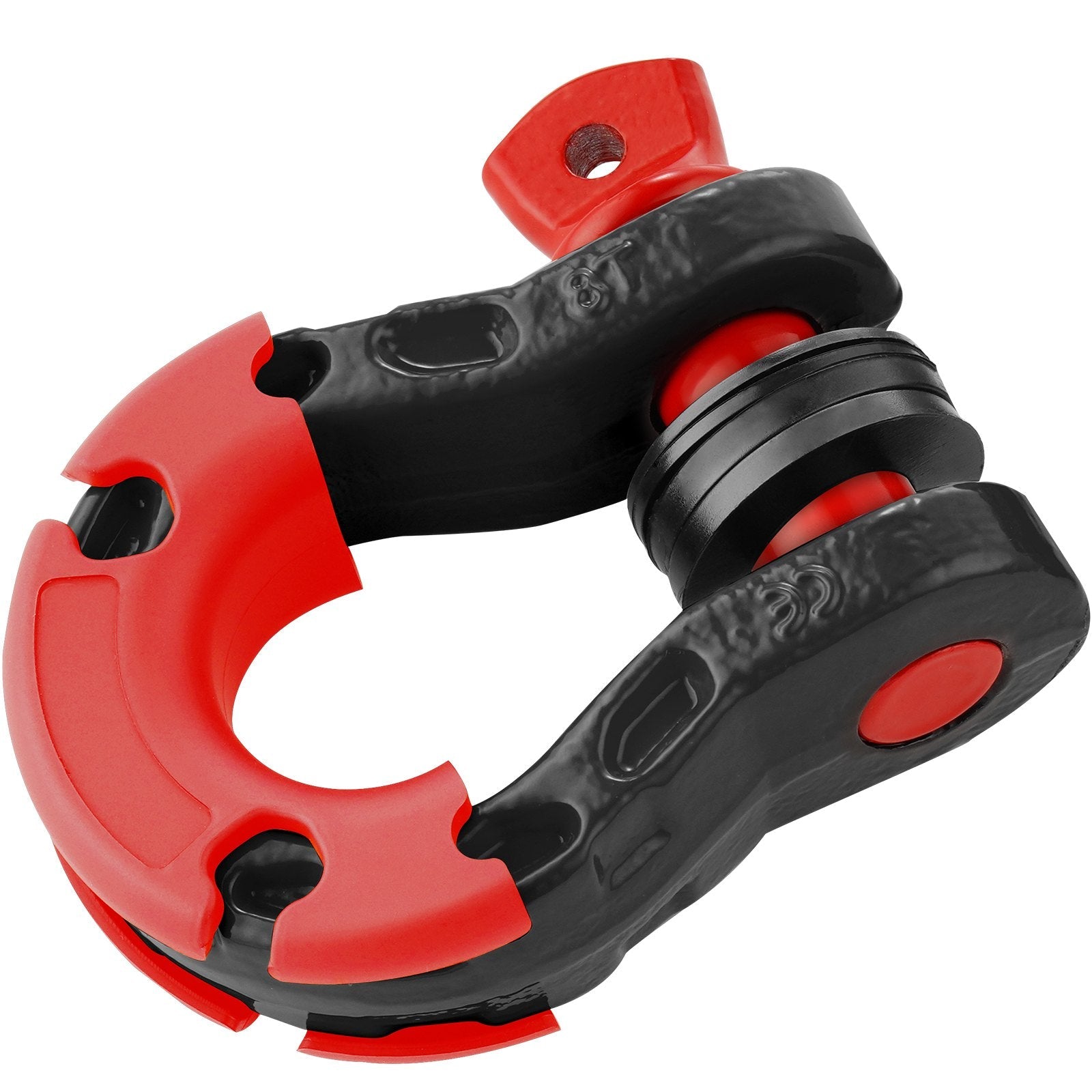 VEVOR 3/4" D-Ring Shackle, 2 Pack Alloy Steel Shackles 66139 lbs (30 Ton) Break Strength with 7/8" Screw Pin, Isolators & Washers, Heavy Duty Off Road Vehicle Recovery Shackle for Jeep Truck, Black