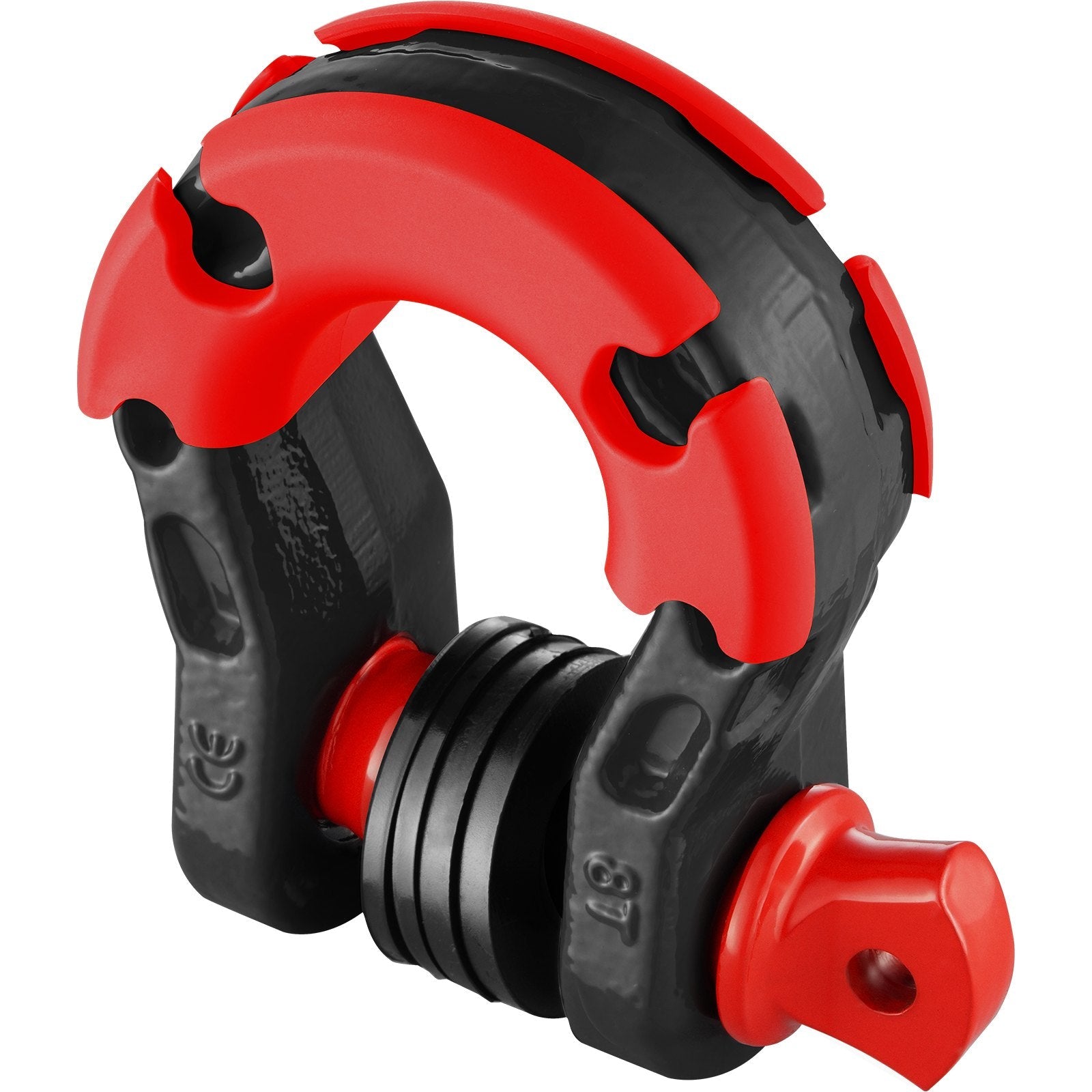 VEVOR 3/4" D-Ring Shackle, 2 Pack Alloy Steel Shackles 66139 lbs (30 Ton) Break Strength with 7/8" Screw Pin, Isolators & Washers, Heavy Duty Off Road Vehicle Recovery Shackle for Jeep Truck, Black