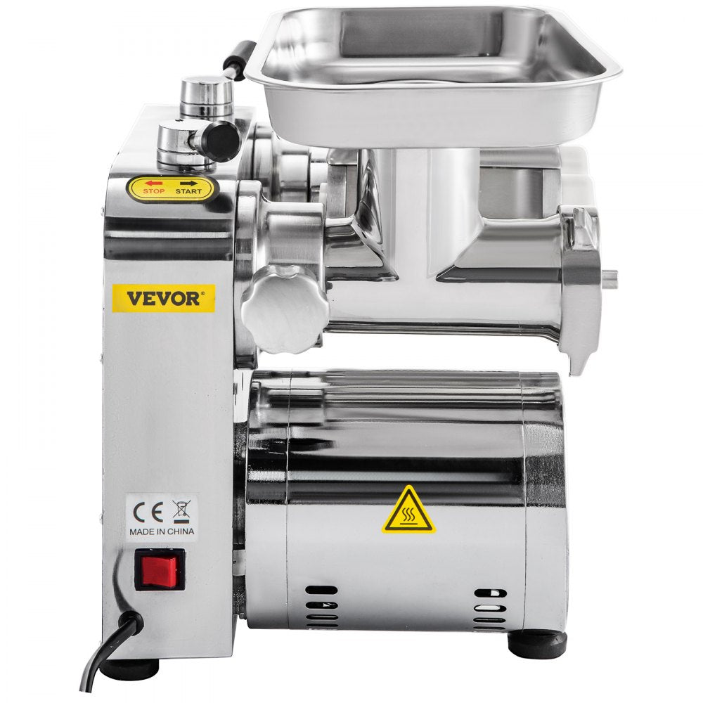 VEVOR Electric Meat Grinder, 160 kg/h Commercial Meat Slicer, Stainless Steel 1100W Meat Cutter Machine Meat Grinder, Commercial Heavy Duty Sausage Maker Grinder Meat Mincer for Commercial