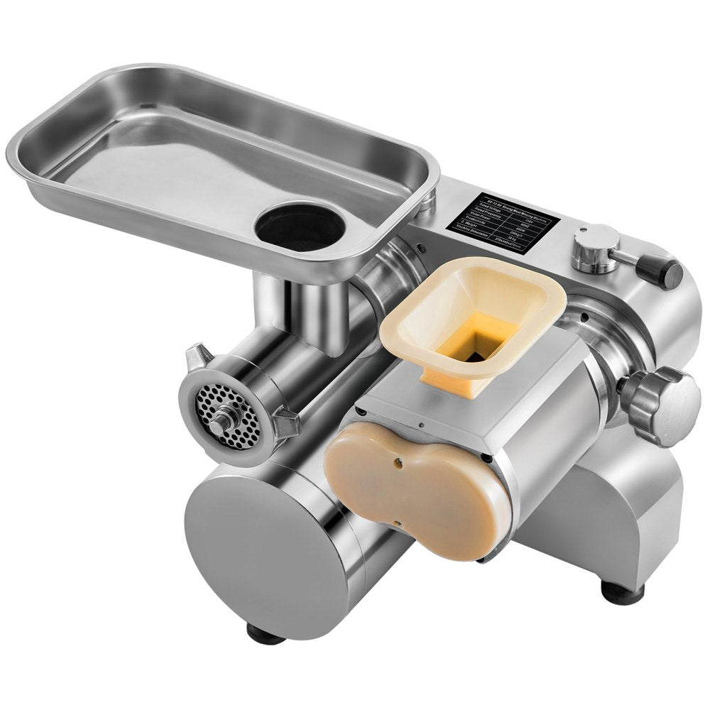 VEVOR Electric Meat Grinder, 160 kg/h Commercial Meat Slicer, Stainless Steel 1100W Meat Cutter Machine Meat Grinder, Commercial Heavy Duty Sausage Maker Grinder Meat Mincer for Commercial