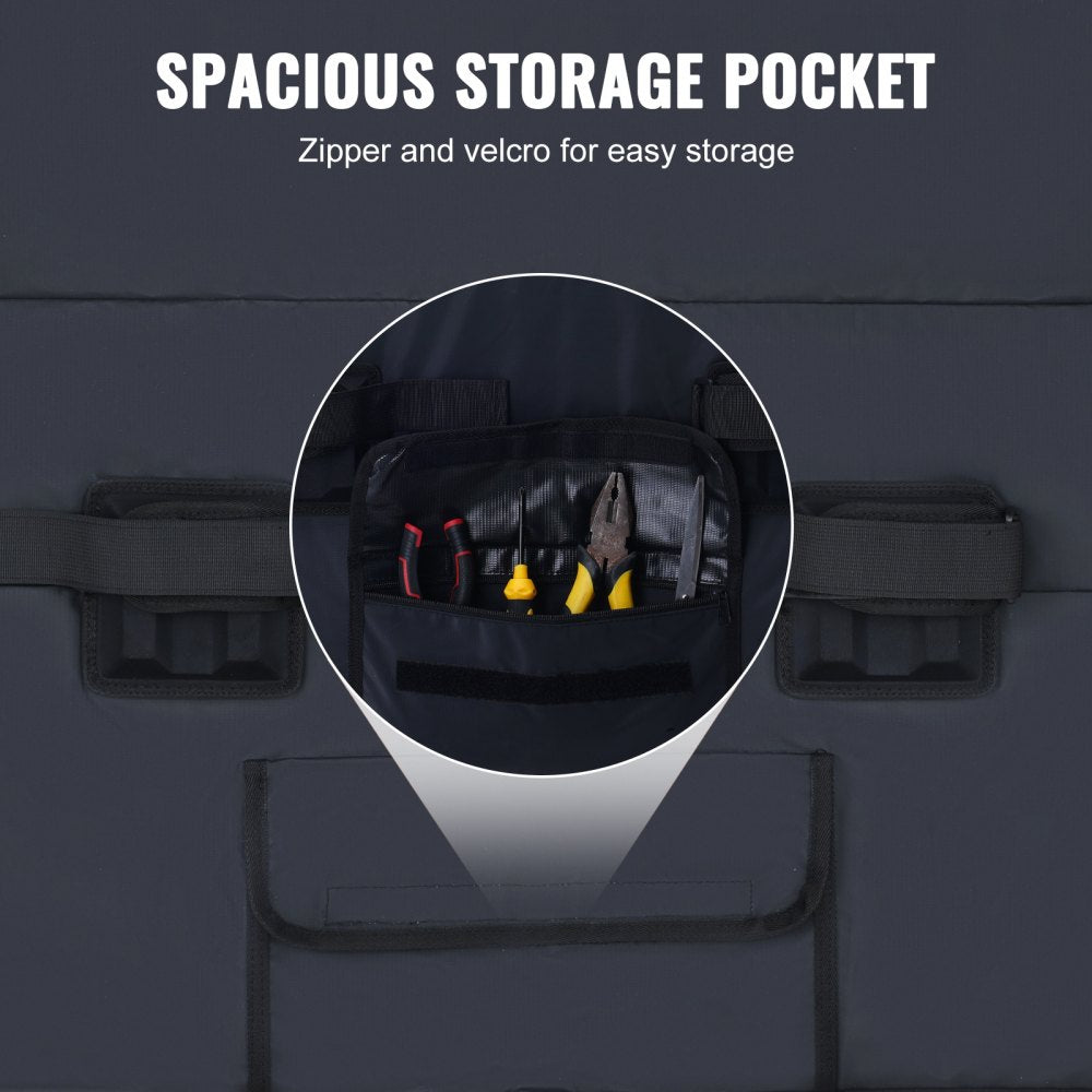 VEVOR Tailgate Bike Pad, 33" Truck Tailgate Pad Carry 2 Mountain Bikes, Tailgate Protection Pad with Reflective Strips and Tool Pockets, Universal Tailgate Pad for Small-Size Pickup Trucks