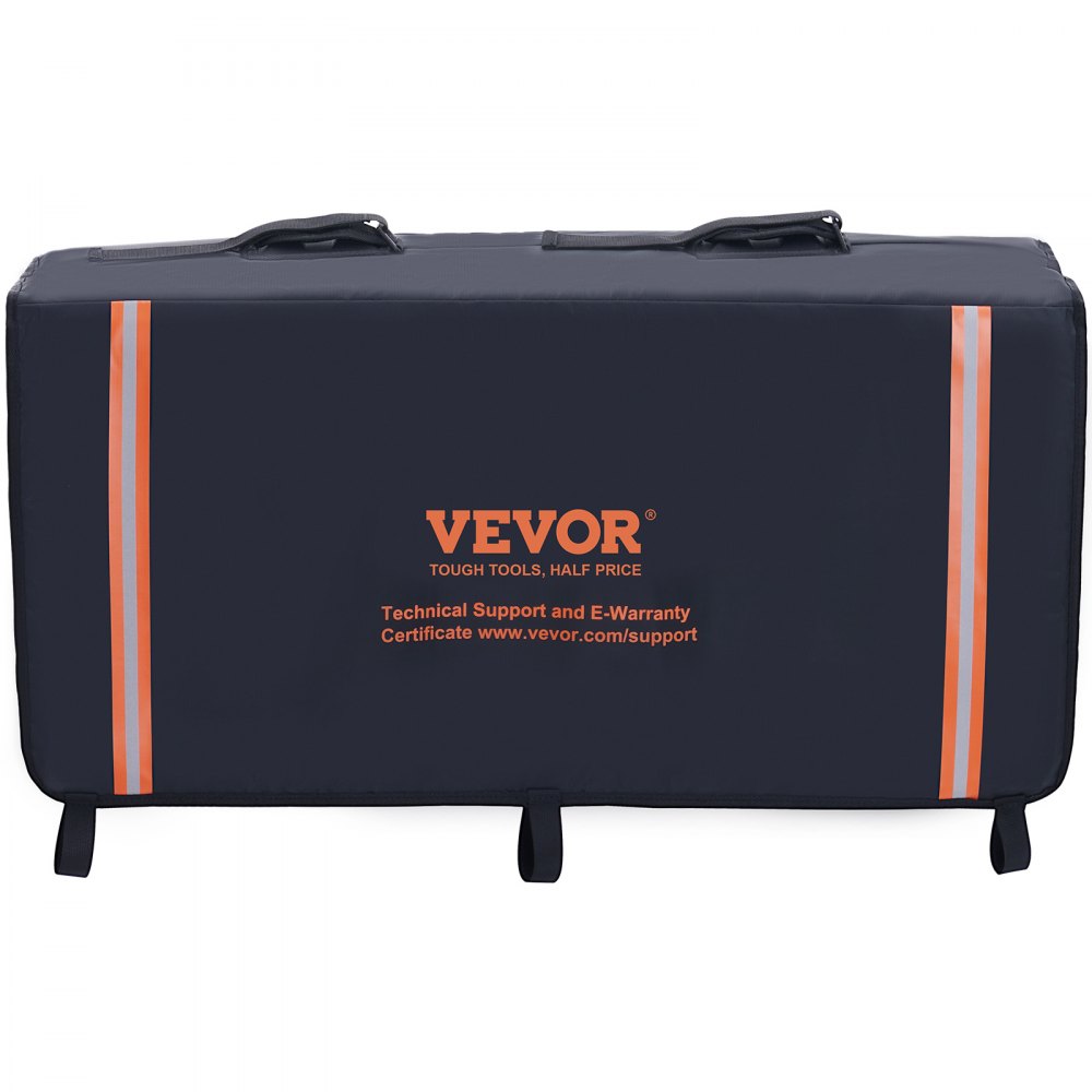VEVOR Tailgate Bike Pad, 33" Truck Tailgate Pad Carry 2 Mountain Bikes, Tailgate Protection Pad with Reflective Strips and Tool Pockets, Universal Tailgate Pad for Small-Size Pickup Trucks