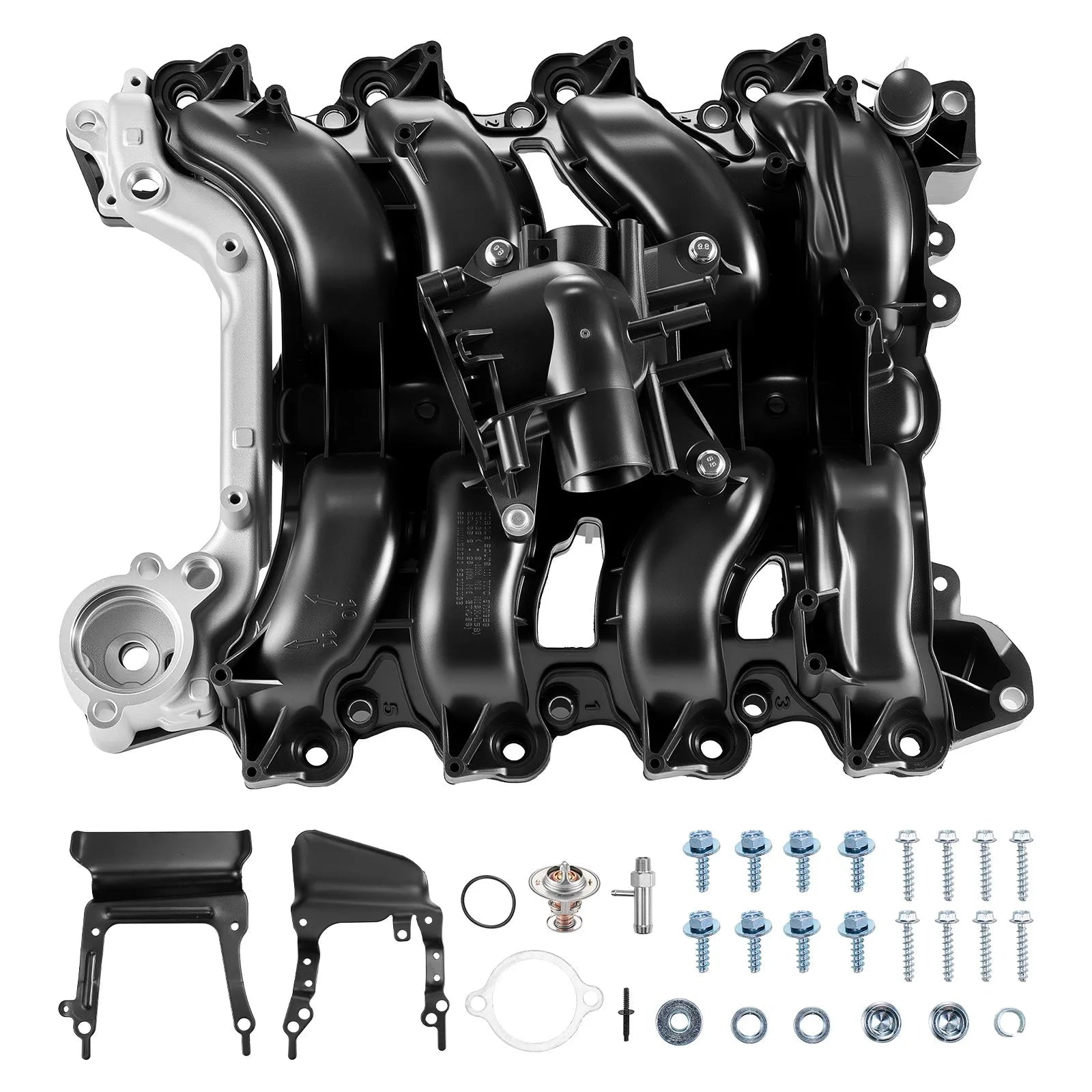 VEVOR Intake Manifold, with Gasket, Engine Intake Manifold Assembly Compatible with 2007-2008 Ford F-150 / E-150 / E-250, Automotive Engine Replacement Kit Replace 615-375, 7L3Z-9424-B, 7L3Z-9424-F