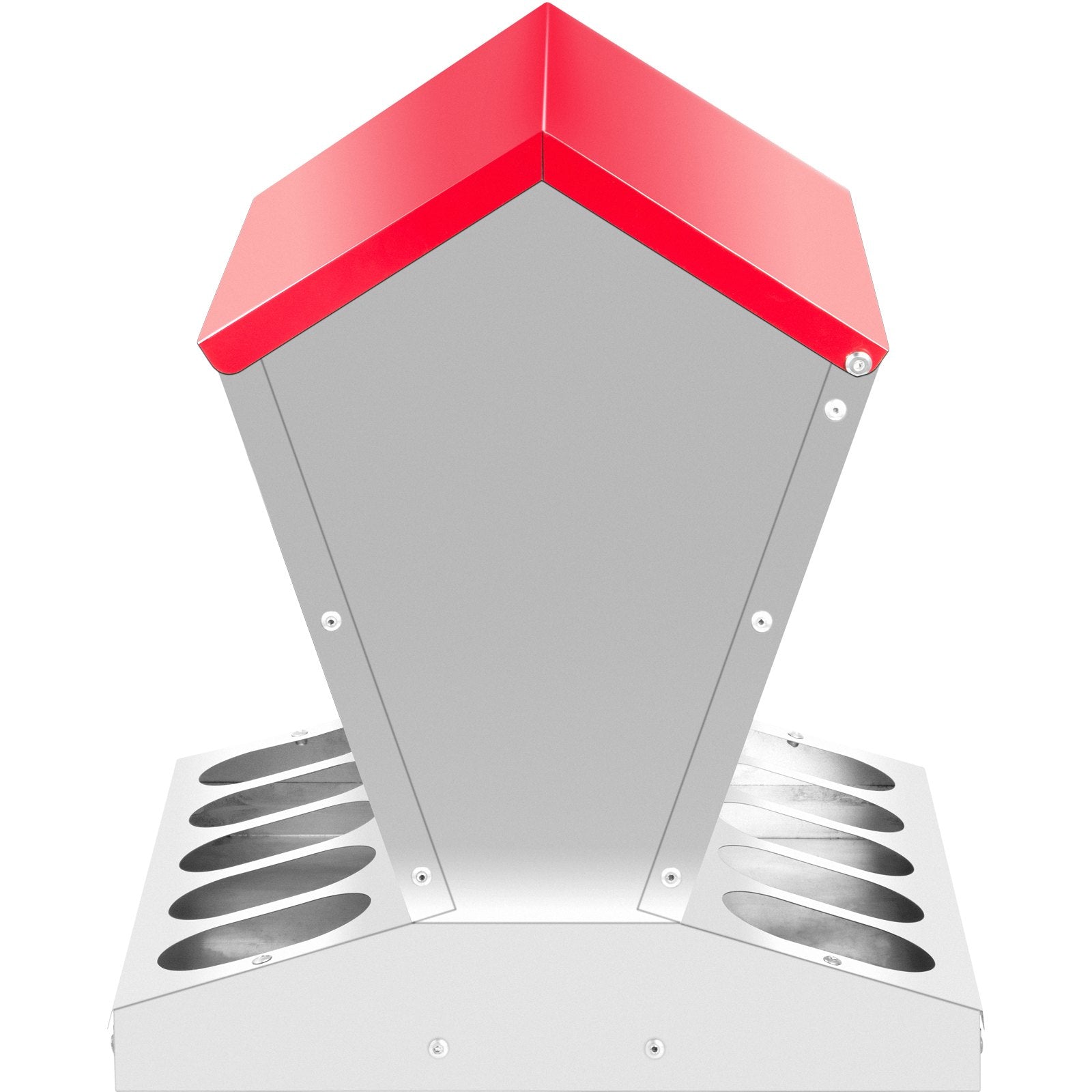 VEVOR Galvanized Poultry Feeder 25lbs Capacity Chicken Feeder No Waste 22lbs Chicken Feeder with Lid 11.75x11.75x15.75in Chicken Feeder and Water for 10 Chickens Automatic Poultry Feeder Outdoor