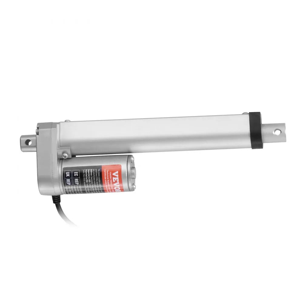 VEVOR Linear Actuator 12V, 6 Inch High Load 330lbs/1500N Linear Actuator, 0.19"/s Linear Motion Actuator with Mounting Bracket and IP54 Protection