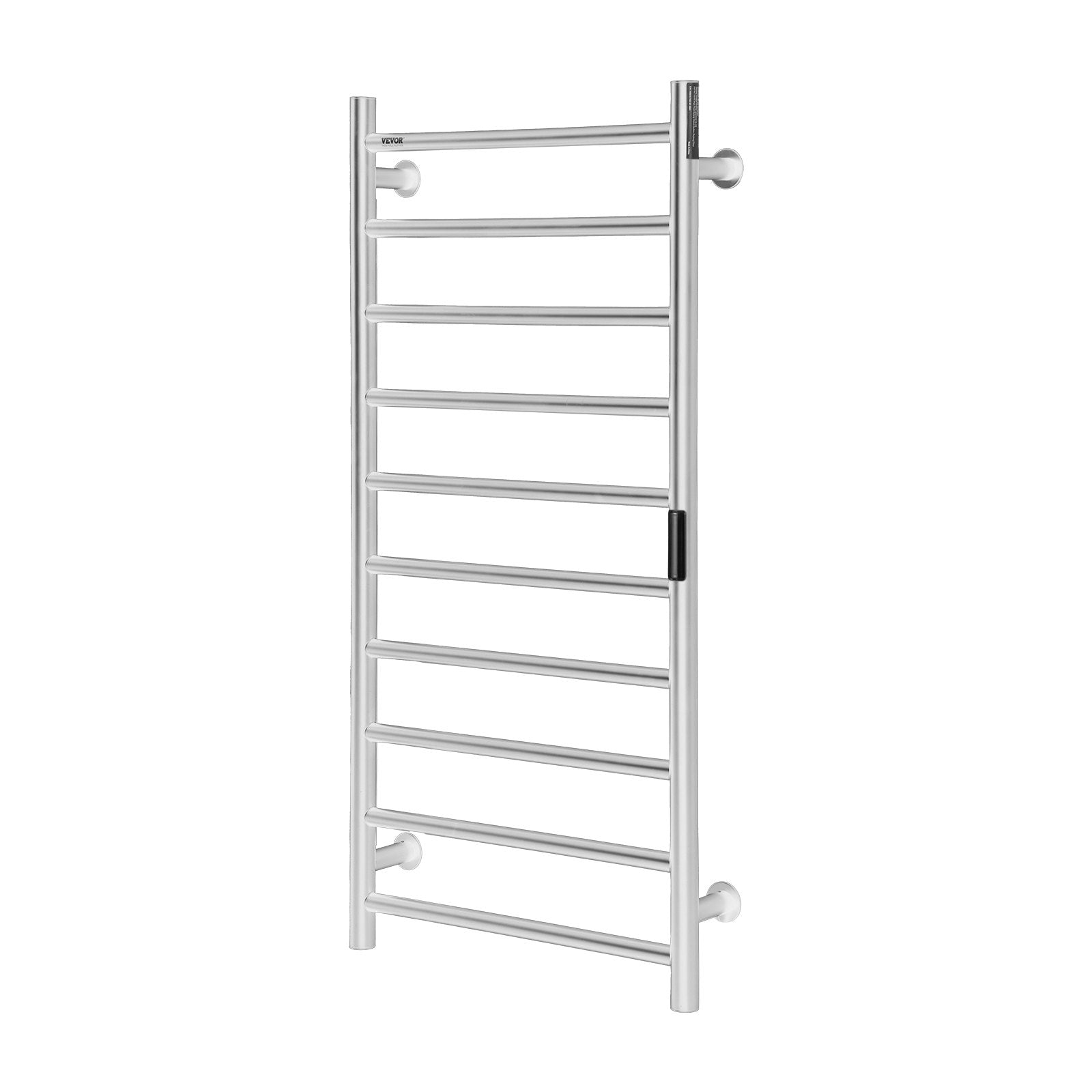 VEVOR 10 Bars Towel Warmer Rack Wall Mounted Heated Towel Rack Bathroom Silver