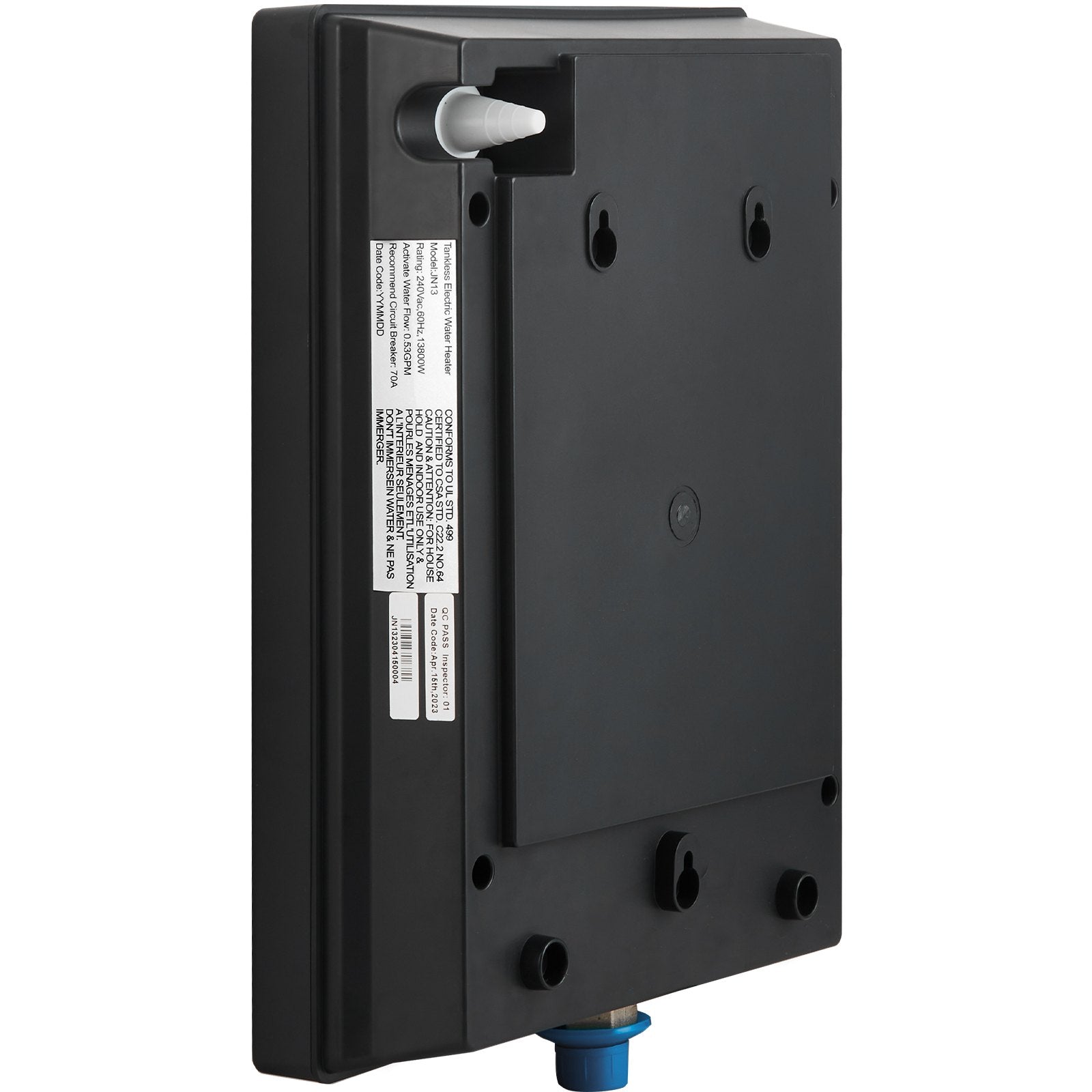 VEVOR Instant Water Heater, 13.8kw Electric Tankless Water Boiler, Digital Temperature Display & Easy Installation & 24-Hour Water Supply, For Kitchen Bathroom Shower Mall Salon Shampoo ETL Listed