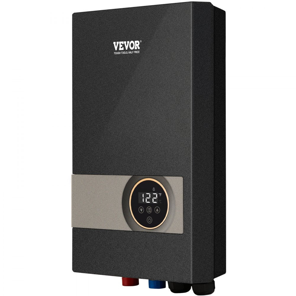 VEVOR Instant Water Heater, 18kw Electric Tankless Water Boiler, Digital Temperature Display & Easy Installation & 24-Hour Water Supply, For Kitchen Bathroom Shower Mall Salon Shampoo ETL Listed