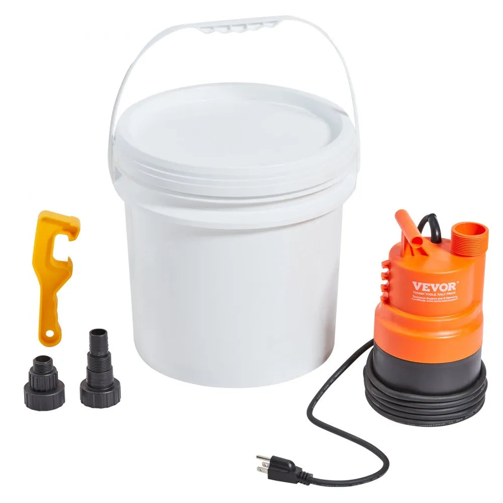 VEVOR Tankless Water Heater Flushing Kit, Includes Efficient Pump & 3.7 Gallon Pail & 2 Hoses, Wrench and Adapter for Quick Install, Easy to Start Water Heater Flush Descale Kit Anti-corrosion