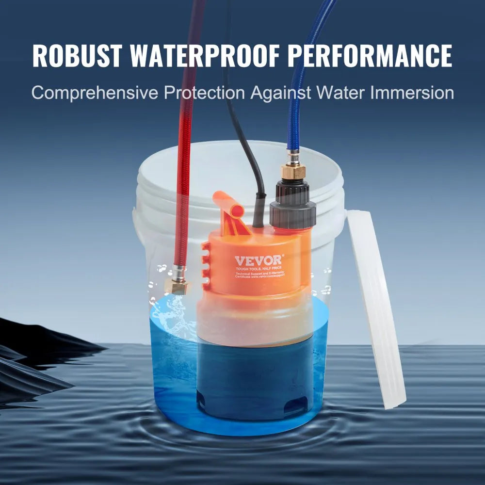 VEVOR Tankless Water Heater Flushing Kit, Includes Efficient Pump & 5 Gallon Pail & 2 Hoses & Descaling Powder, Wrench and Adapter for Quick Install Easy to Start, Water Heater Flush Kit