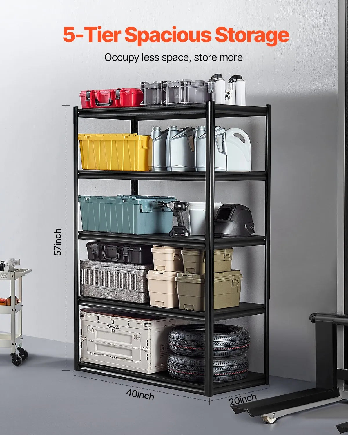 VEVOR Storage Shelves 24" D x 48" W x 72" H 5-tier Garage Storage Shelving