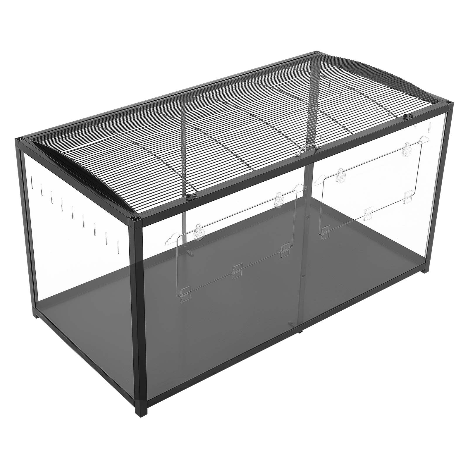 Large Hamster Cage 47.2" with 360° Clear Viewing | Metal Small Animal Habitat for Hamsters, Guinea Pigs & Gerbils