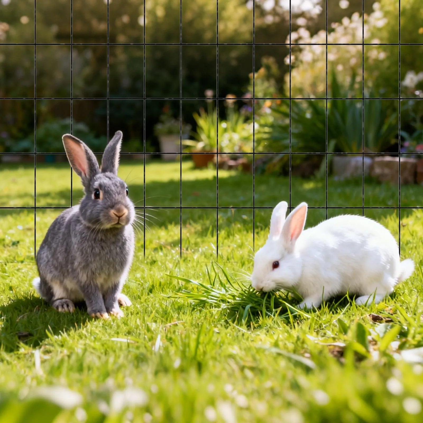 VEVOR Hardware Cloth 24 in x 25 ft, 2 x 3 in Mesh 16 Gauge Galvanized Wire Mesh Roll, Weather-Resistant Vinyl Coated Chicken Wire Fencing, Heavy Duty Welded Garden Plant Fencing for Rabbit Cage Snake
