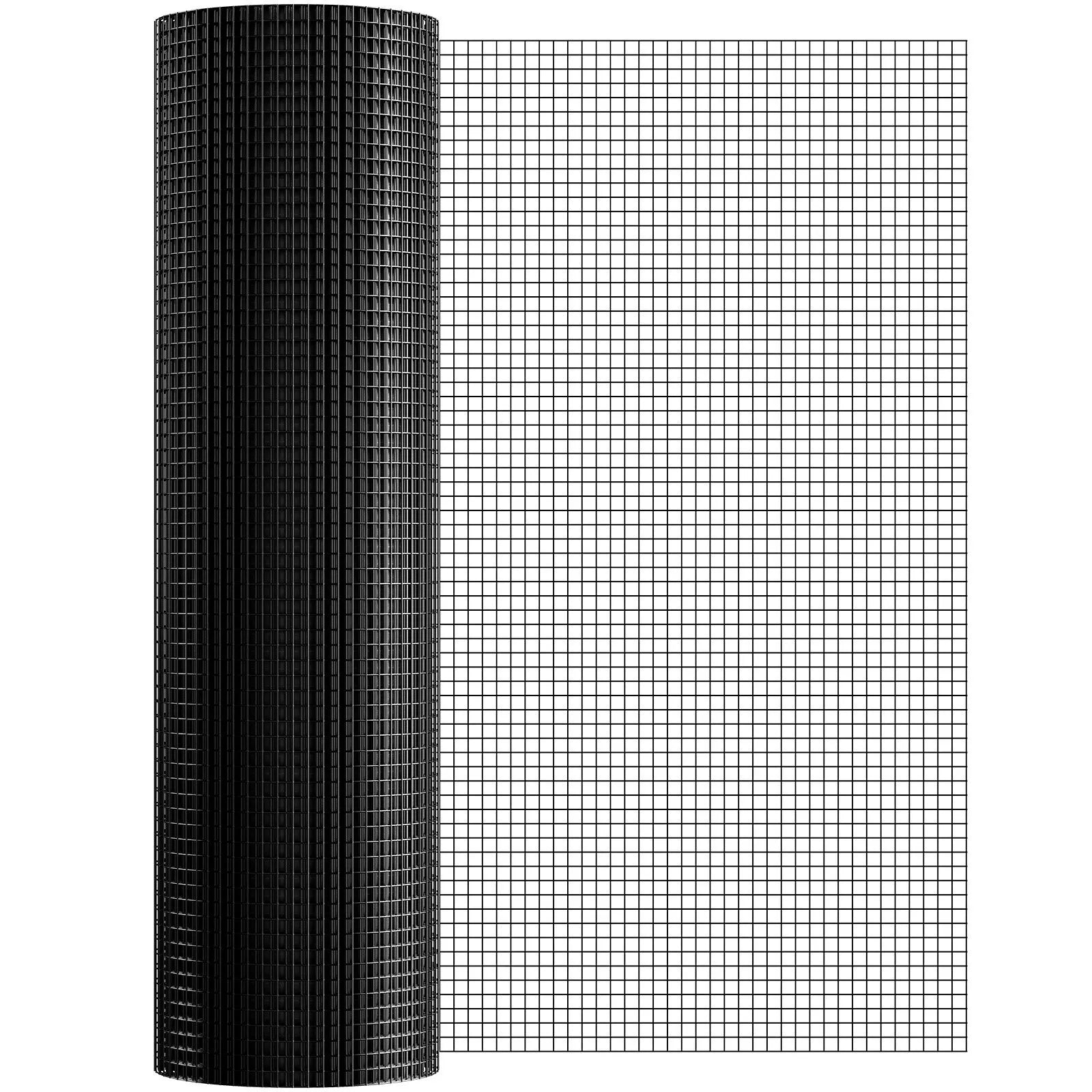 VEVOR Hardware Cloth, 36'' x 50' Galvanized Wire Mesh Roll, 19 Gauge Chicken Wire Fence Roll, Vinyl Coating Metal Wire Mesh for Chicken Coop Barrier, Rabbit Snake Fences, Poultry Enclosures