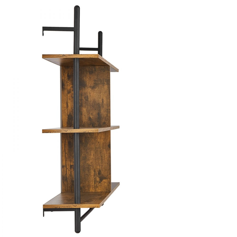 VEVOR Industrial Pipe Shelf 3 Tier 41.5x9.84in Wall-Mount for Kitchen Bedroom