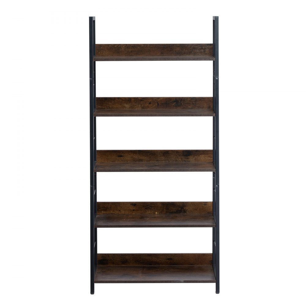 VEVOR Metal Bookshelf Rustic Bookcase 5-Tier for Living room Bedroom & Office