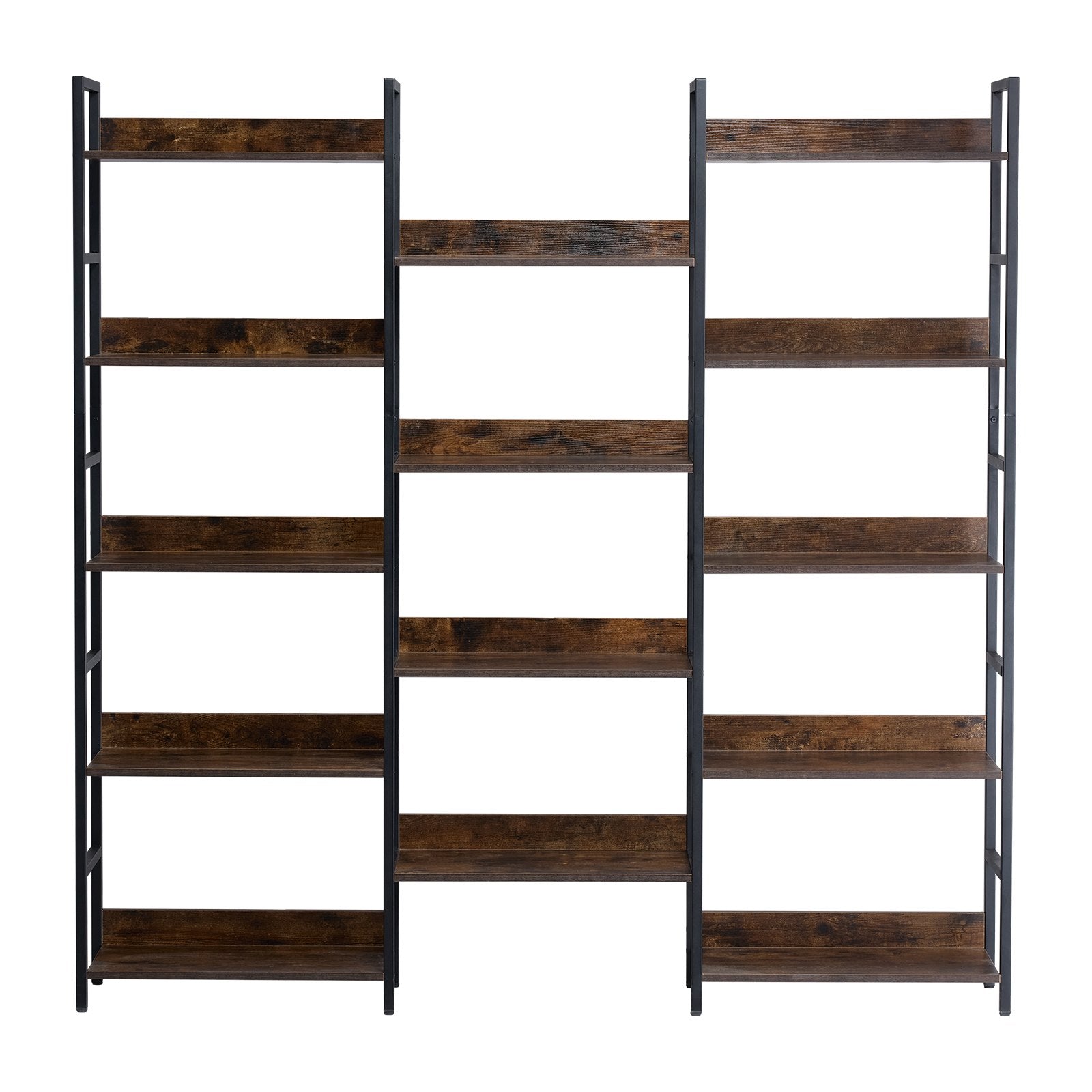 VEVOR Metal Bookshelf Rustic Bookshelf 14-Tier for Living room Bedroom & Office