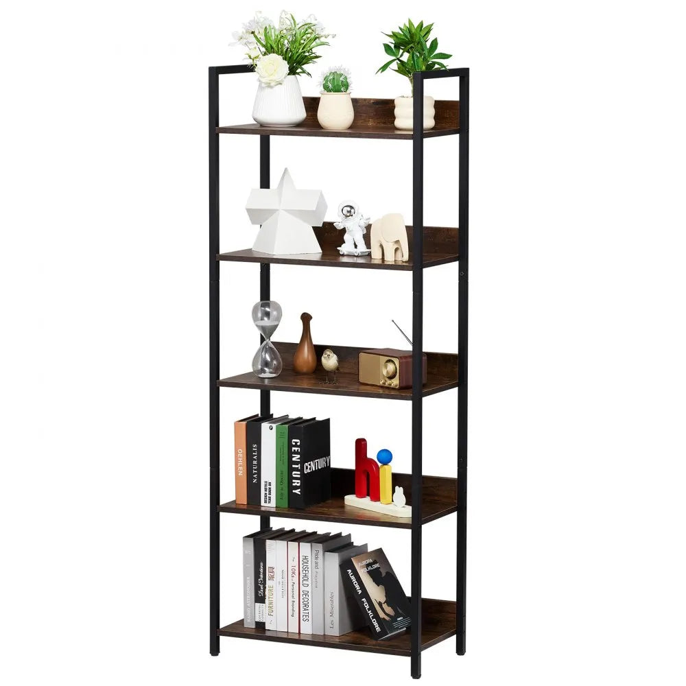 VEVOR Metal Bookshelf Open Bookshelf 5-Tier for Living room Bedroom & Office