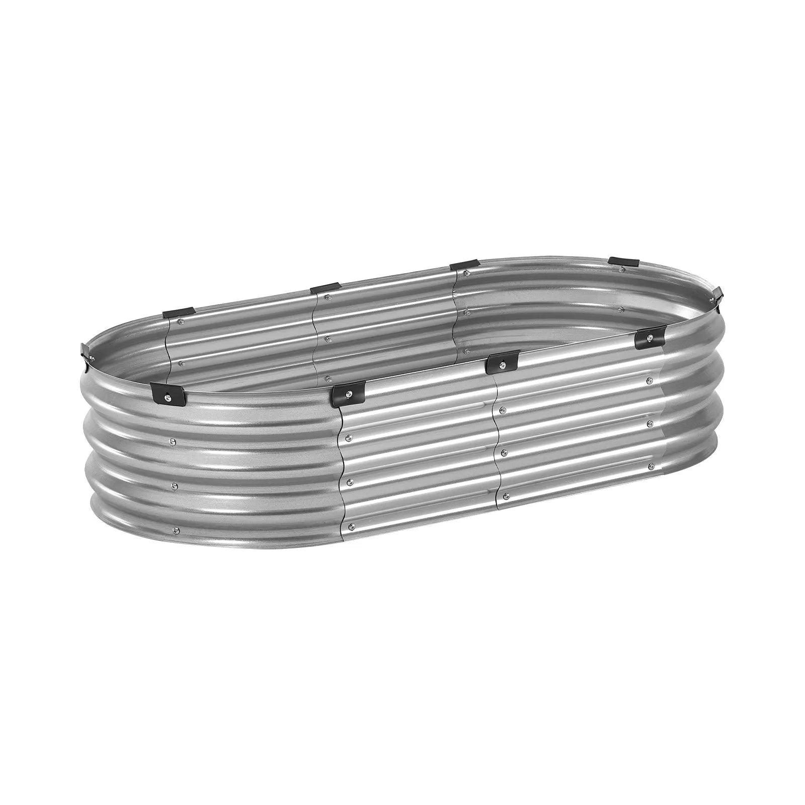 VEVOR Metal Raised Garden Bed 4x2x1 ft Outdoor Galvanized Planter Box Silver